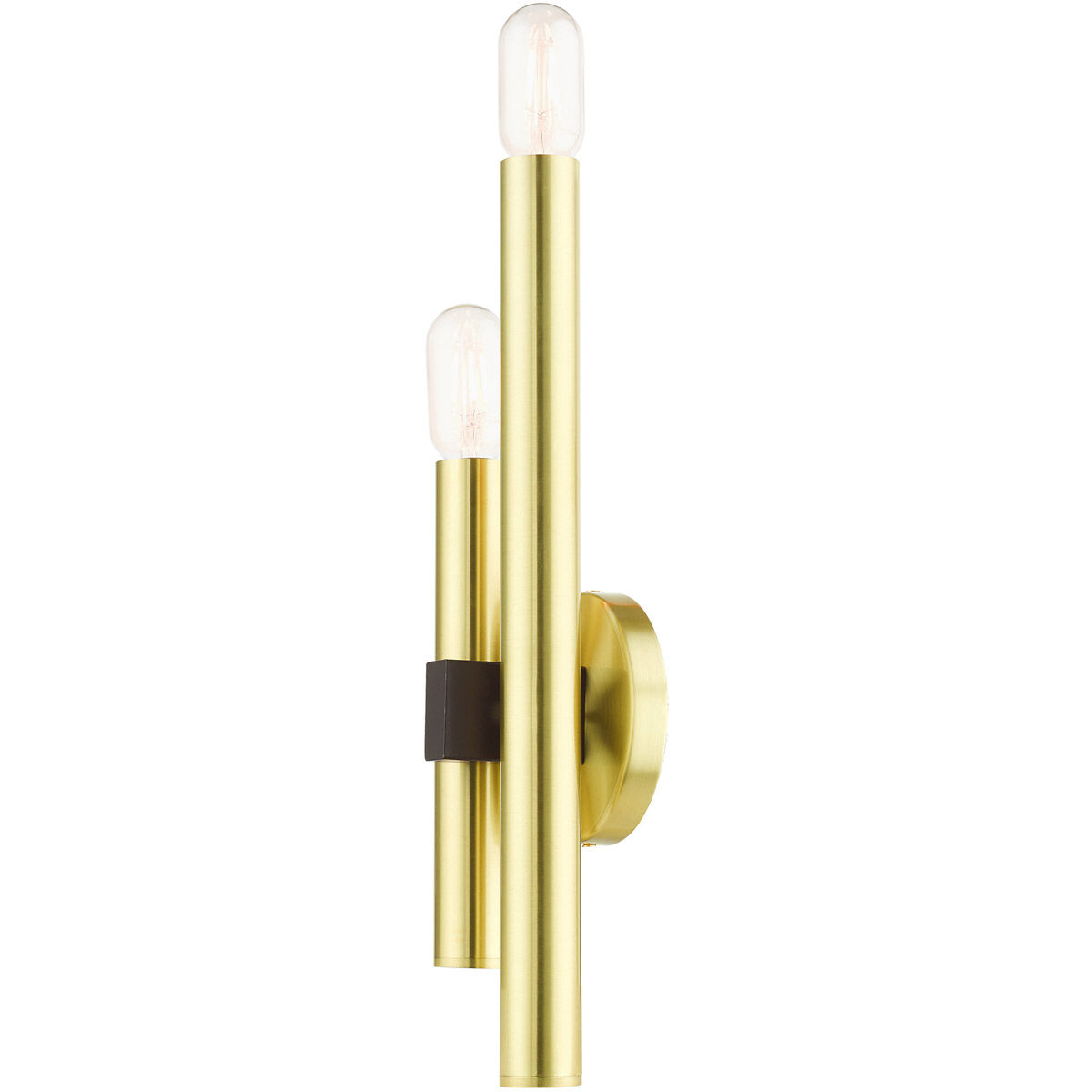 Helsinki 2 Light 5 inch Satin Brass ADA ADA Double Sconce Wall Light