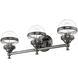 Oldwick 3 Light 24 inch Polished Black Chrome Vanity Sconce Wall Light