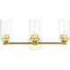 Whittier 3 Light 22 inch Polished Brass Vanity Sconce Wall Light