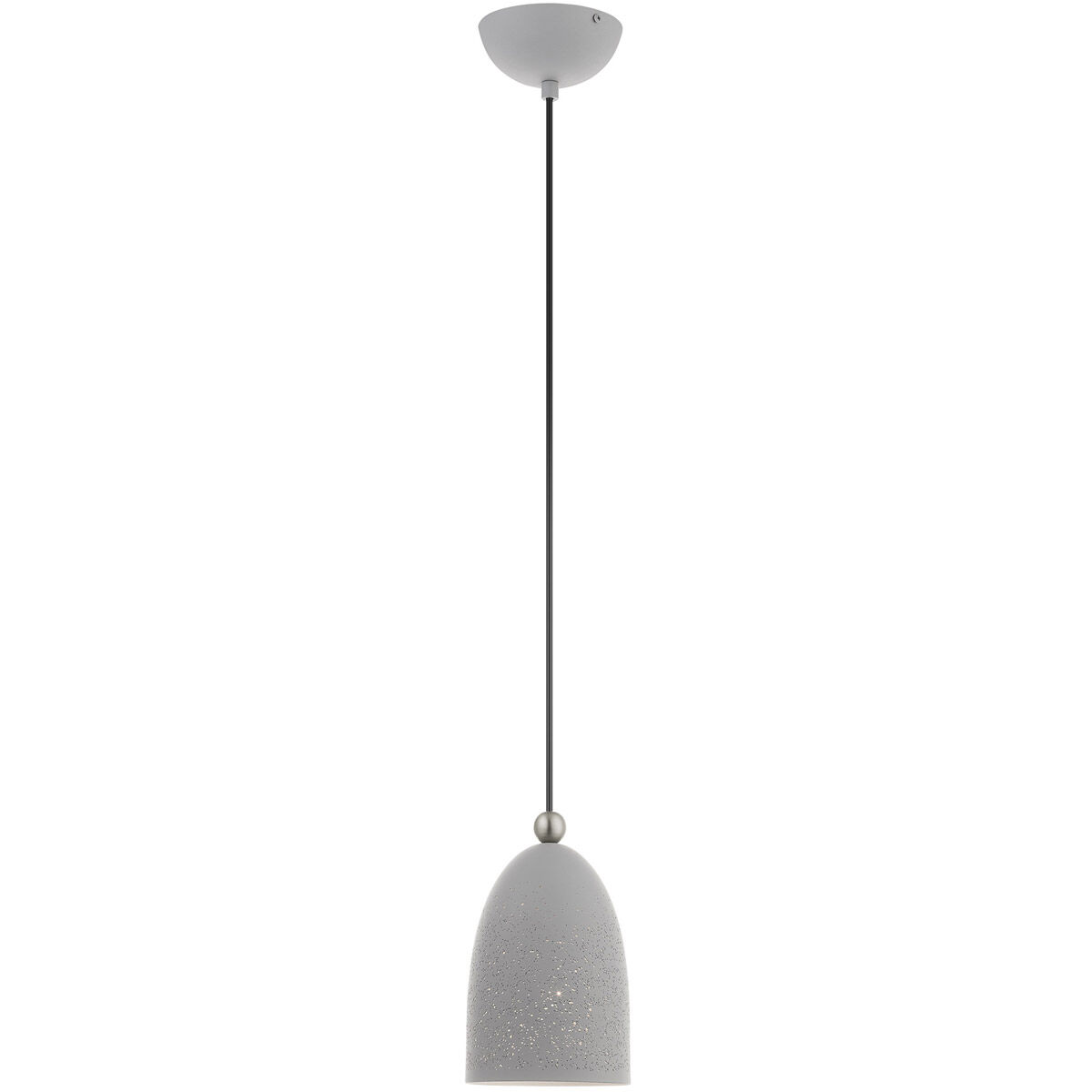 Arlington 1 Light 6 inch Nordic Gray with Brushed Nickel Accents Pendant Ceiling Light