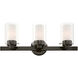 Manhattan 3 Light 23 inch Polished Black Chrome Vanity Sconce Wall Light