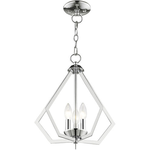 Prism 3 Light 14 inch Polished Chrome Convertible Mini Chandelier/Ceiling Mount Ceiling Light