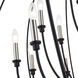 Milania 19 Light 48 inch Black with Brushed Nickel Accents Foyer Chandelier Ceiling Light