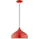 Amador 1 Light 12 inch Shiny Red Mini Pendant Ceiling Light
