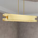 Varick 5 Light 46 inch Satin Brass Linear Chandelier Ceiling Light