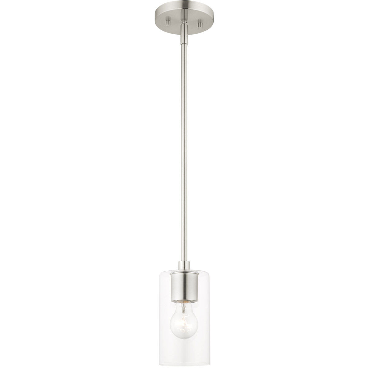 Zurich 1 Light 5 inch Brushed Nickel Pendant Ceiling Light