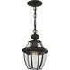 Monterey 1 Light 9 inch Black Outdoor Pendant Lantern 