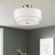 Fontana 3 Light 15 inch Brushed Nickel Semi-Flush Ceiling Light
