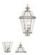 Georgetown 3 Light 23.25 inch Brushed Nickel Outdoor Post Top Lantern