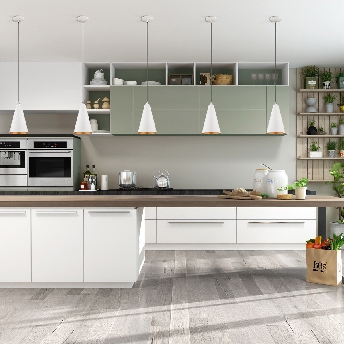 Allison 1 Light 7 inch Shiny White Mini Pendant Ceiling Light