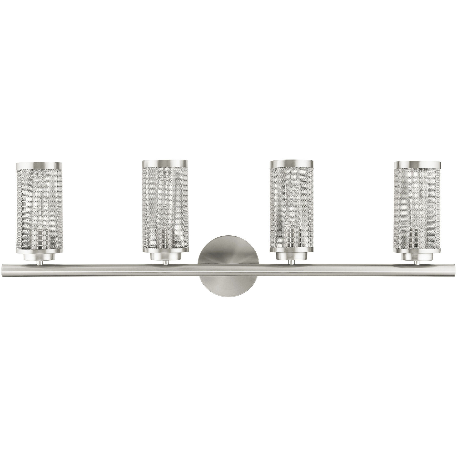 Industro 4 Light 36 inch Brushed Nickel Vanity Sconce Wall Light
