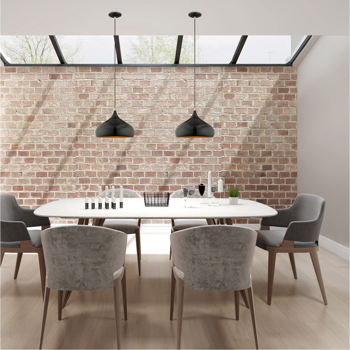 Allison 1 Light 14 inch Shiny Black Mini Pendant Ceiling Light