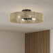 Goldiemesh 4 Light 22 inch English Bronze Semi Flush Mount Ceiling Light, Extra Large