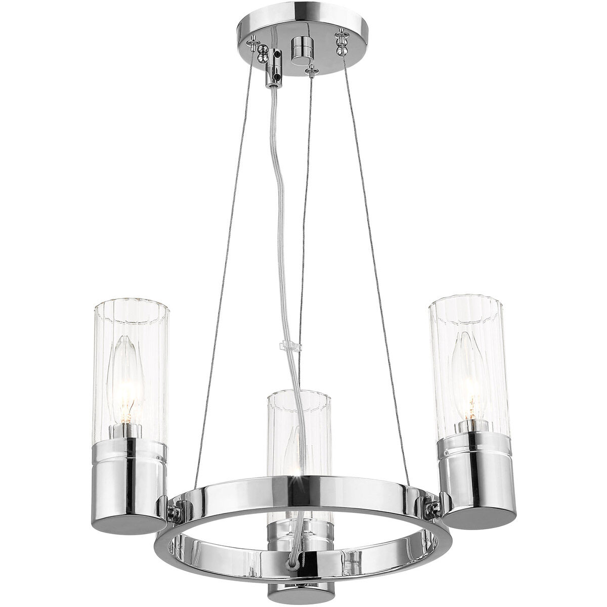 Midtown 3 Light 14.75 inch Polished Chrome Mini Chandelier Ceiling Light