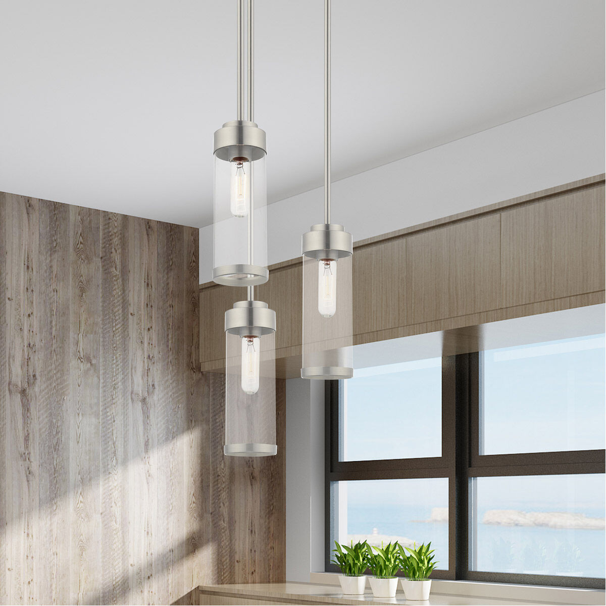 Hillcrest 1 Light 5.13 inch Brushed Nickel Mini Pendant Ceiling Light