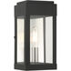 York 1 Light 9 inch Black Outdoor ADA Wall Lantern