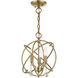 Aria 3 Light 13 inch Antique Brass Convertible Chandelier / Semi Flush Ceiling Light