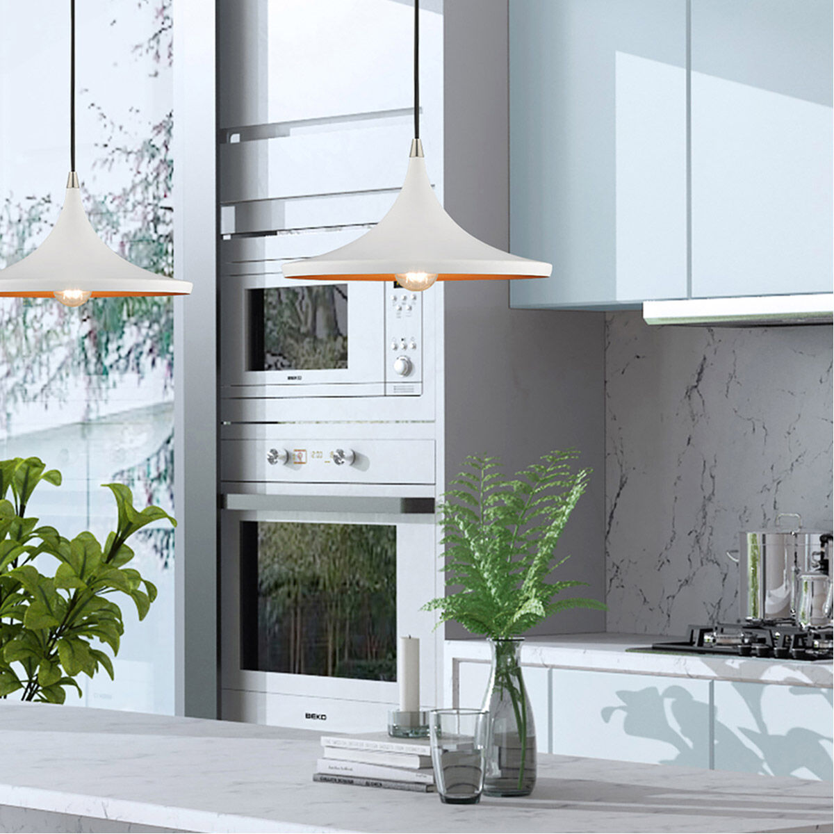 Allison 1 Light 14 inch White Mini Pendant Ceiling Light