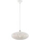 Charlton 1 Light 16 inch White with Brushed Nickel Accents Pendant Ceiling Light