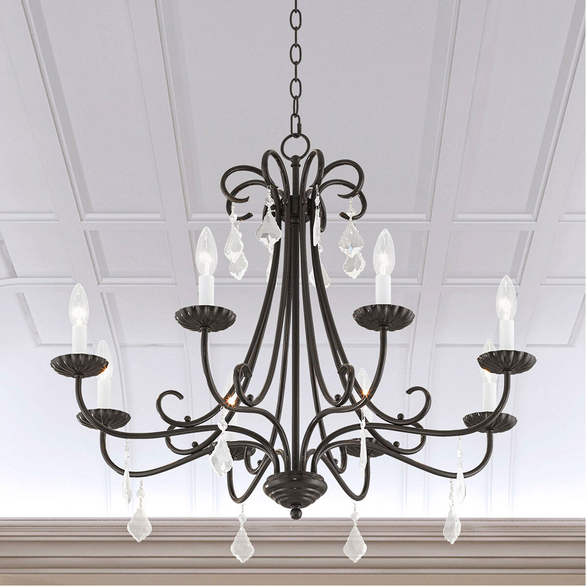 Daphne 8 Light 30 inch English Bronze Chandelier Ceiling Light