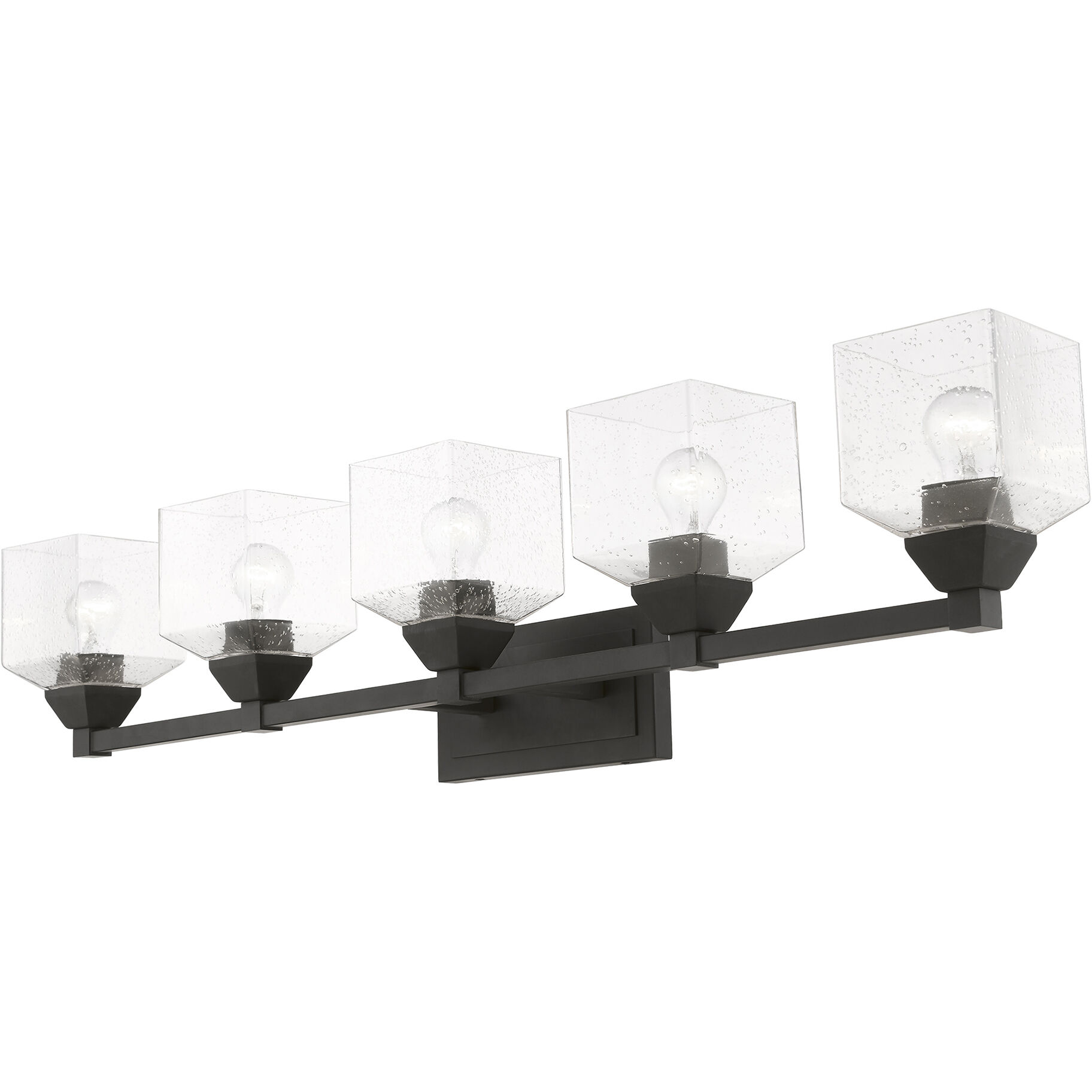 Aragon 5 Light 42 inch Black Vanity Sconce Wall Light