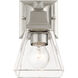 Mission 1 Light 5 inch Brushed Nickel Sconce Wall Light