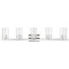 Clarion 5 Light 42 inch Polished Chrome Vanity Sconce Wall Light