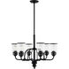 Lawrenceville 6 Light 26 inch Black Chandelier Ceiling Light