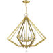 Diamond 8 Light 28 inch Polished Brass Chandelier Ceiling Light