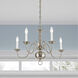 Williamsburgh 5 Light 24 inch Brushed Nickel Chandelier Ceiling Light