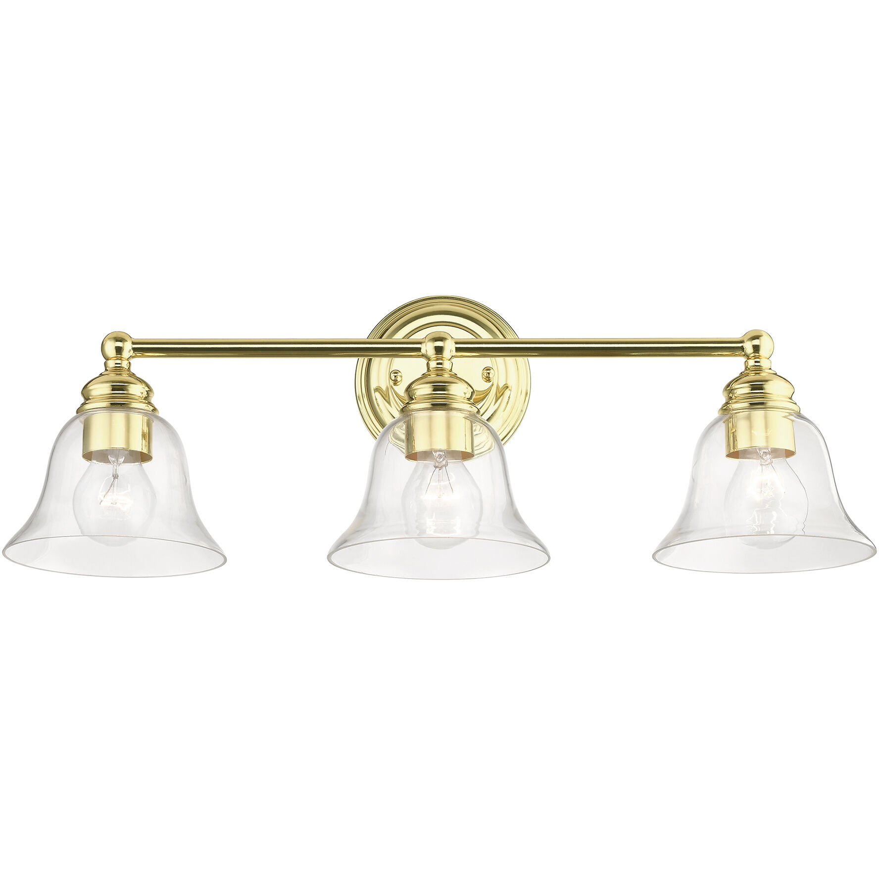 Moreland 3 Light 24 inch Polished Brass Vanity Sconce Wall Light