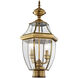 Monterey 2 Light 22 inch Antique Brass Outdoor Post Top Lantern 