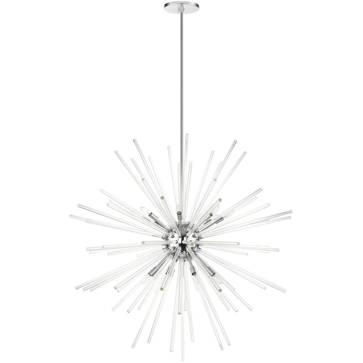 Utopia 16 Light 50 inch Polished Chrome Foyer Pendant Chandelier Ceiling Light