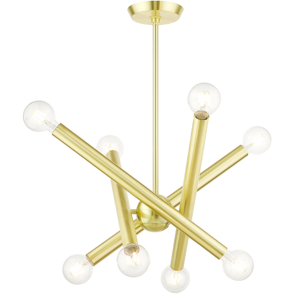 Stafford 8 Light 24 inch Satin Brass Chandelier Ceiling Light