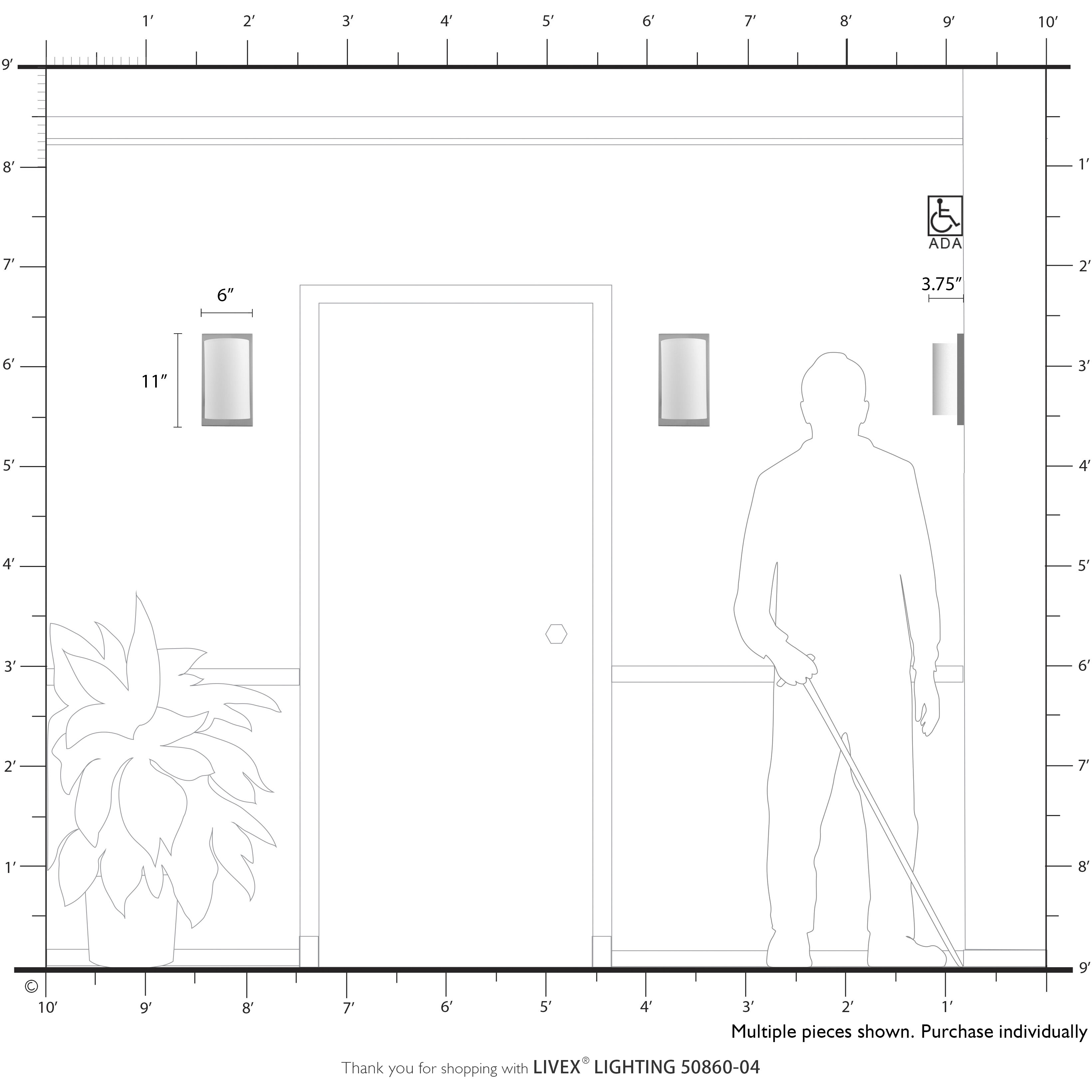 Brenton 1 Light 6 inch Black ADA Wall Sconce Wall Light