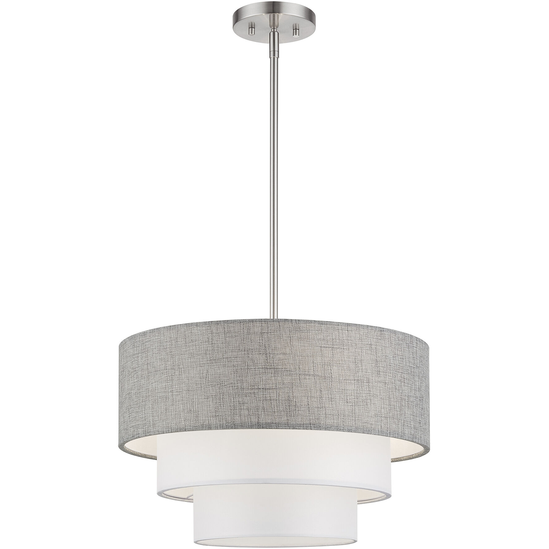 Brookmeade 3 Light 18 inch Brushed Nickel Pendant Chandelier Ceiling Light