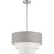 Brookmeade 3 Light 18 inch Brushed Nickel Pendant Chandelier Ceiling Light