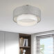 Brookmeade 3 Light 15 inch Brushed Nickel Semi-Flush Ceiling Light