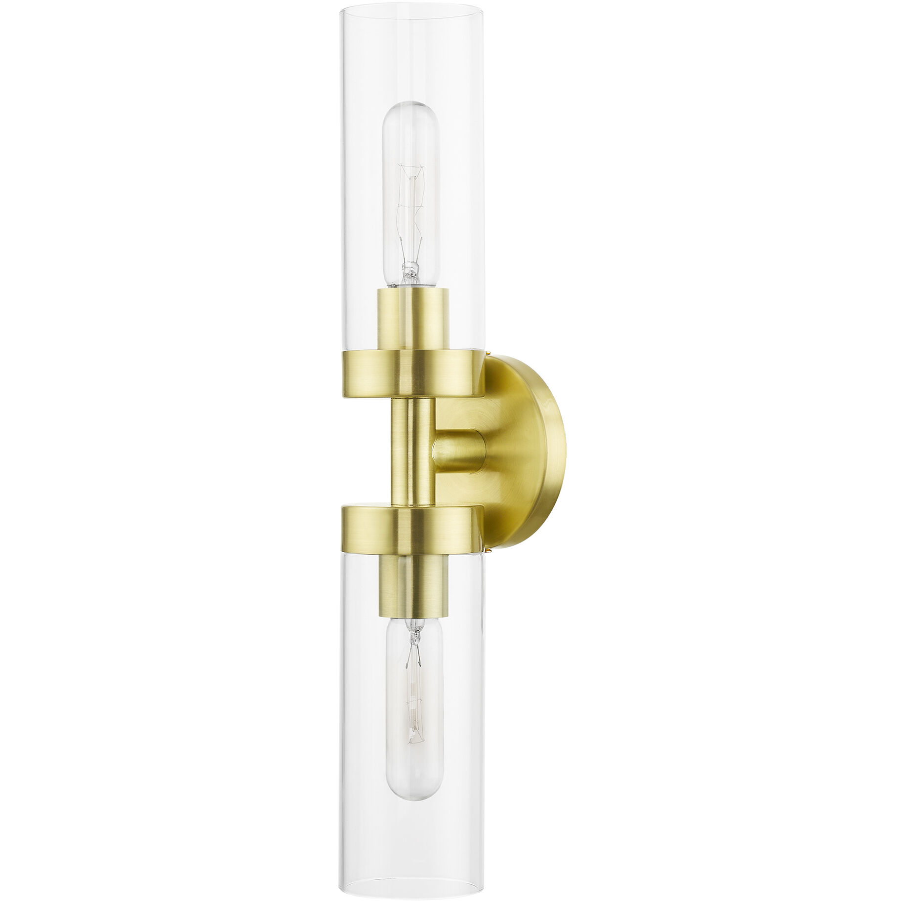 Ludlow 2 Light 4.25 inch Satin Brass Vanity Sconce Wall Light