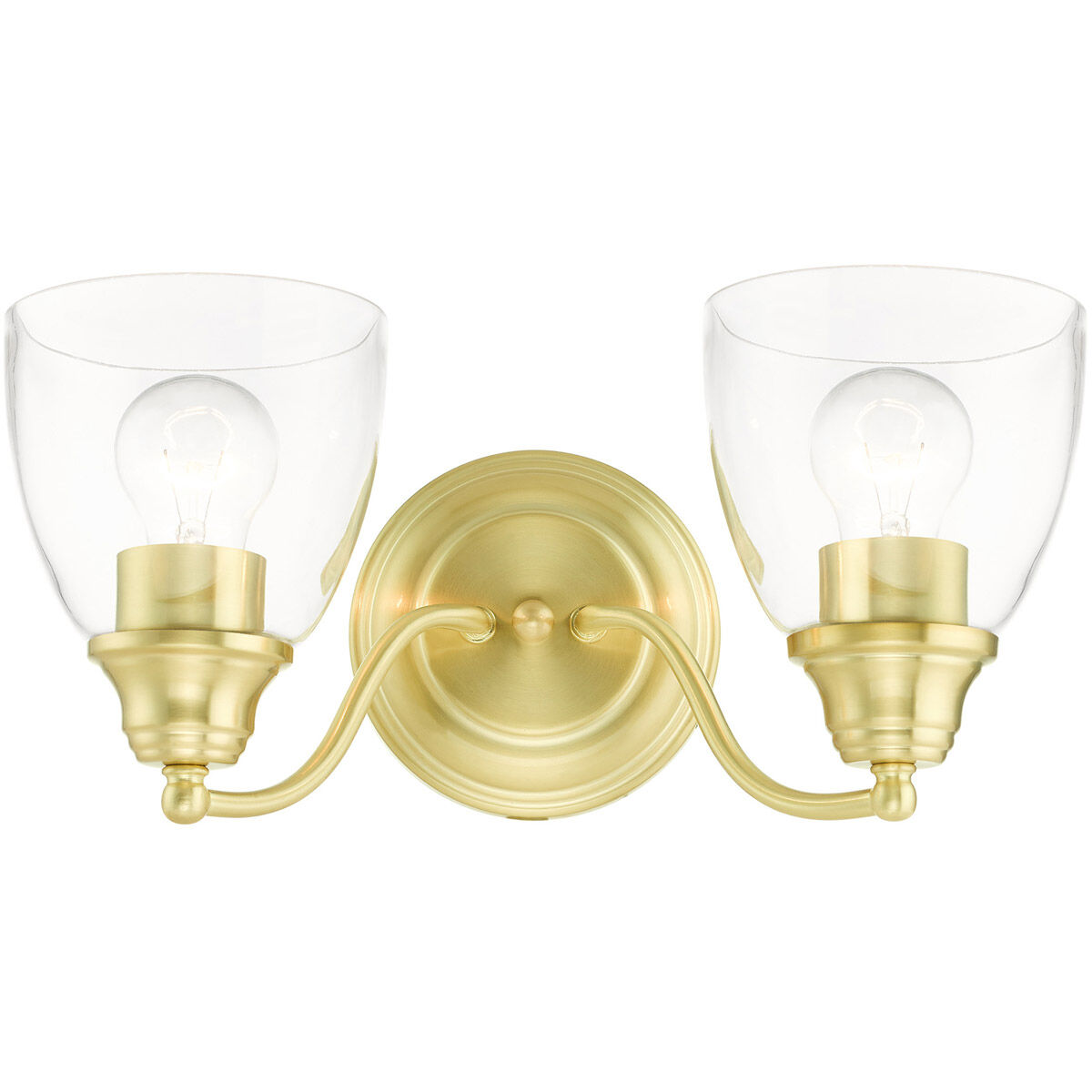 Montgomery 2 Light 14 inch Satin Brass Vanity Sconce Wall Light