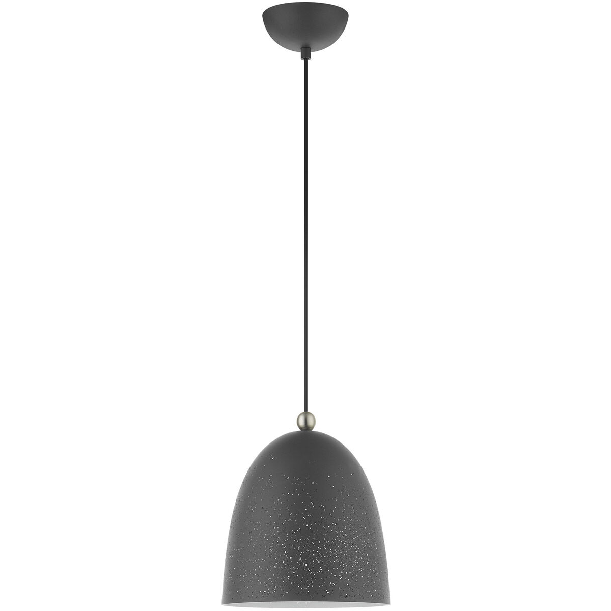 Arlington 1 Light 10 inch Scandinavian Gray with Brushed Nickel Accents Pendant Ceiling Light
