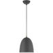 Arlington 1 Light 10 inch Scandinavian Gray with Brushed Nickel Accents Pendant Ceiling Light