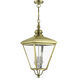 Adams 4 Light 14.25 inch Antique Brass with Brushed Nickel Finish Cluster Outdoor Extra Large Pendant Lantern Ceiling Light