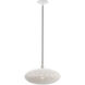 Dublin 1 Light 16 inch White with Brushed Nickel Accents Pendant Ceiling Light