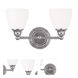 Somerville 2 Light 15 inch Polished Chrome Vanity Sconce Wall Light
