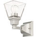 Mission 1 Light 5 inch Brushed Nickel Sconce Wall Light