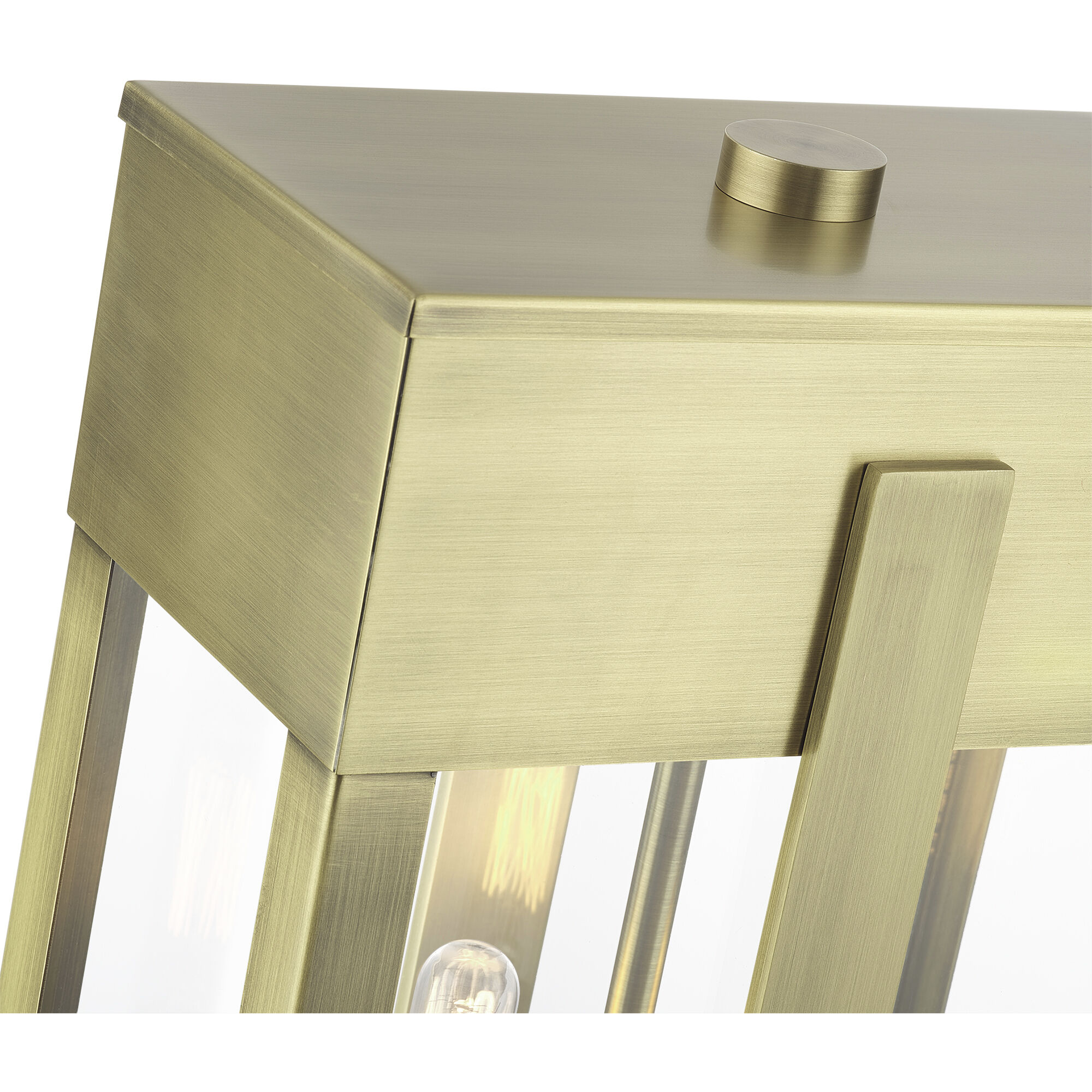 Berksford 2 Light 18.5 inch Antique Brass Outdoor Post Top Lantern