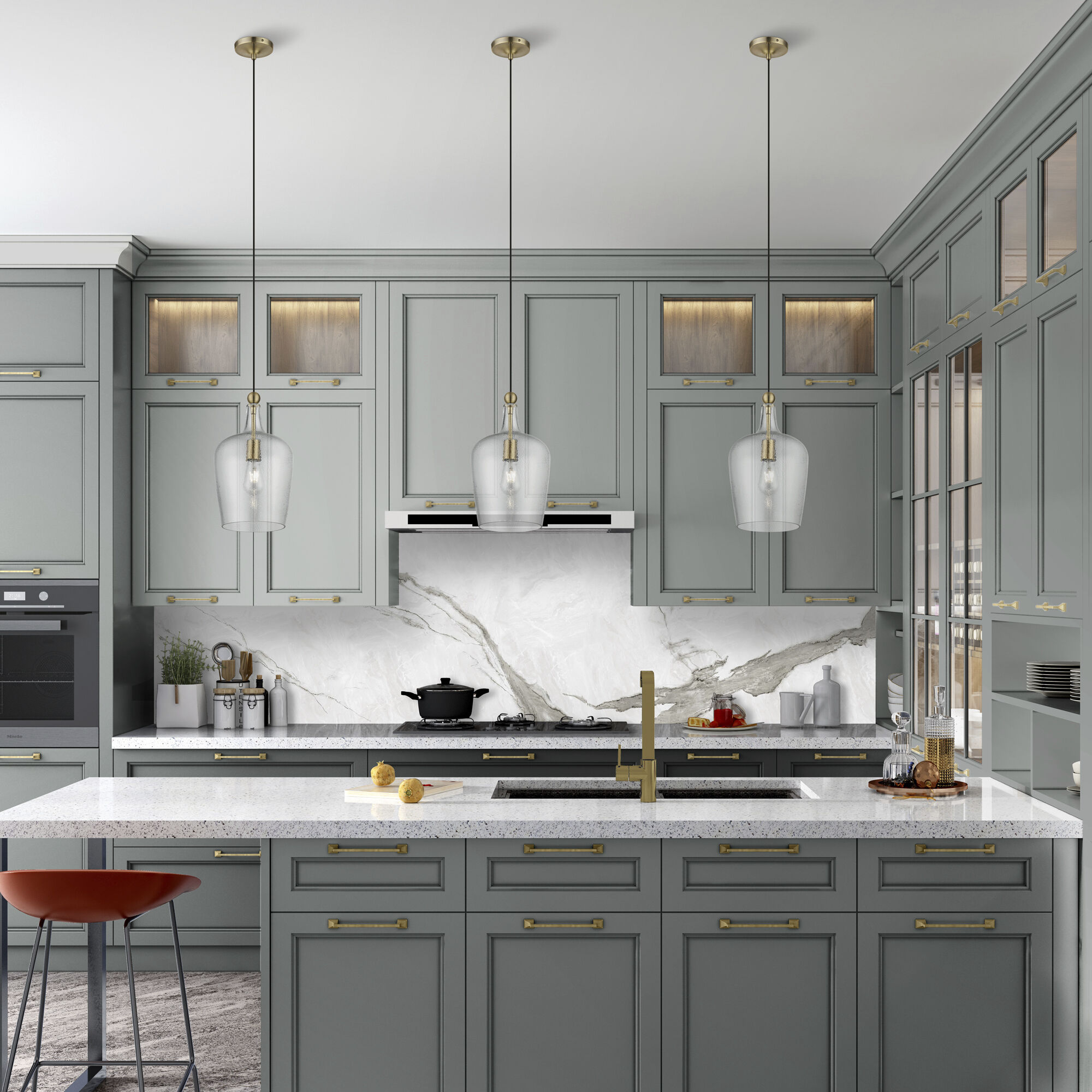 Avery 1 Light 9 inch Antique Brass Single Pendant Ceiling Light, Single