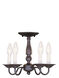 Williamsburgh 5 Light 13 inch Bronze Convertible Mini Chandelier/Ceiling Mount Ceiling Light