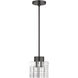 Rotterdam 1 Light 5 inch Black Chrome Semi Flush Mount Ceiling Light